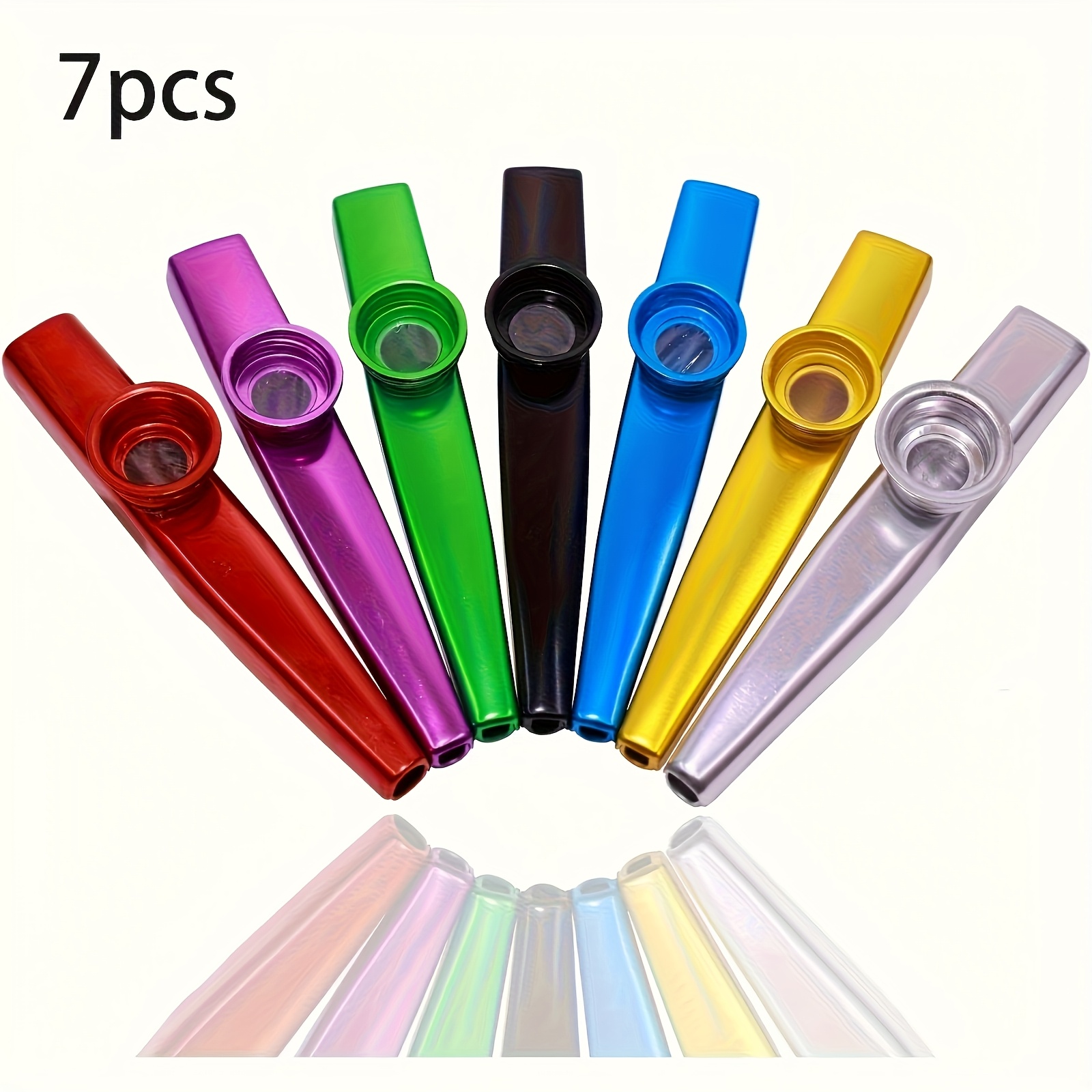 Musical Instruments Easy - 7 adet Metal Kazoos Basit Tasarım