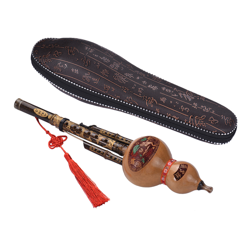 Çin el yapımı siyah bambu Hulu - Musical Instrument Lute incelemesi ve fiyatı