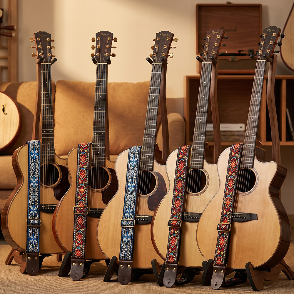 Nakışlı Baskılı Gitar Askısı V - Musical Instruments Easy incelemesi ve fiyatı