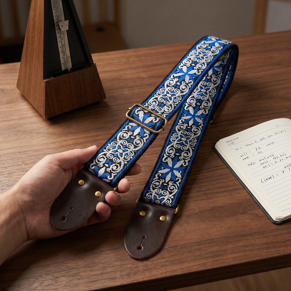 Nakışlı Baskılı Gitar Askısı V - Musical Instruments Easy incelemesi ve fiyatı